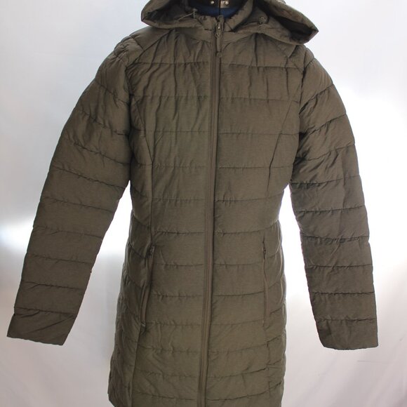 Mondetta Outdoor Project Puffer Jacket Knee Length Detachable Hood Gray Size S - Picture 1 of 14